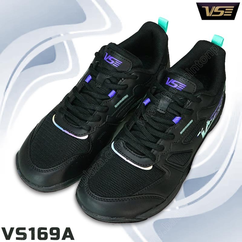 รองเท้าแบดมินตัน VS รุ่น VS169 หน้ากว้าง สีดำ (VS169A)