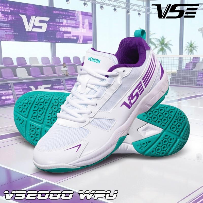 VS Badminton Shoes VS2000 WIDE White/Purple (VS2000-WPU)