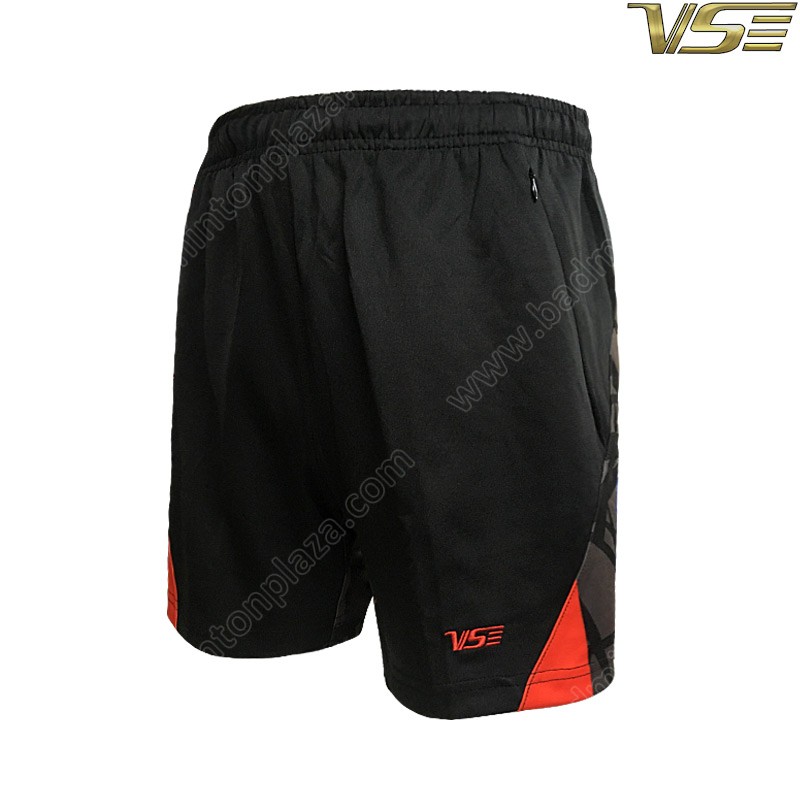 กางเกงกีฬาขาสั้น VS VENSON สีดำ/แดง (VS3010A)