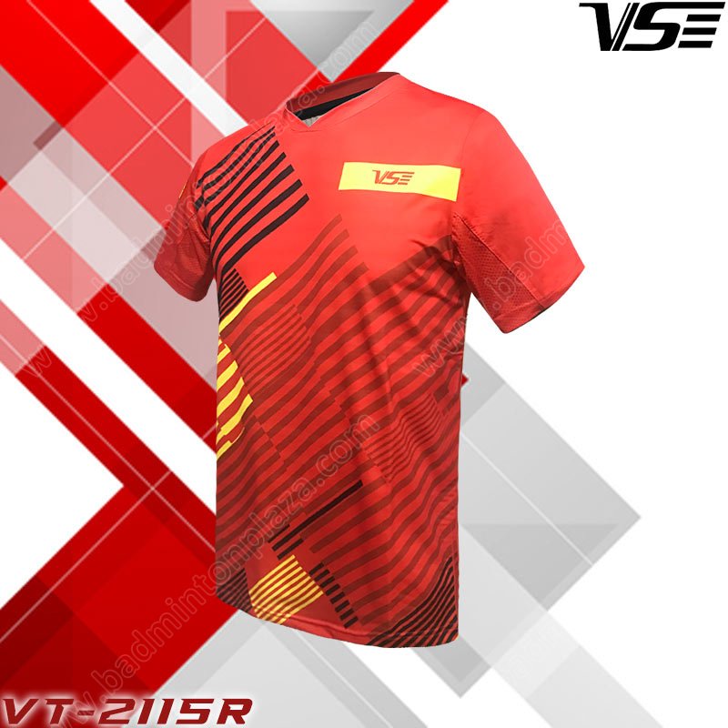 เสื้อกีฬาคอกลม VS 2115B COOL FREE สีแดง (VT-2115R)