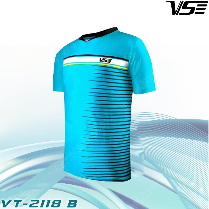 เสื้อกีฬาแขนสั้น VS 2118B สีฟ้า (VT-2118B)