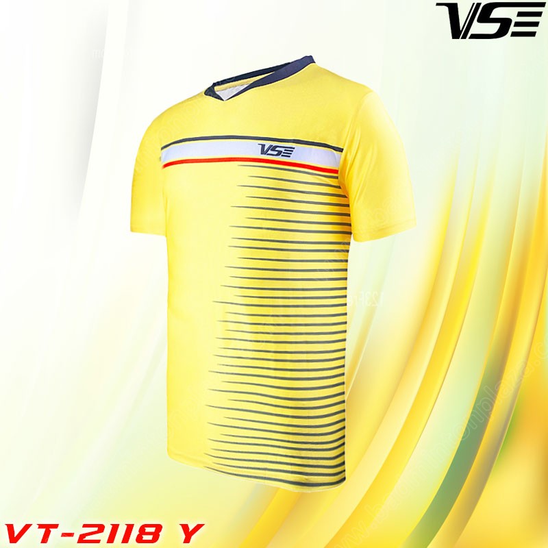 เสื้อกีฬาแขนสั้น VS 2118B สีเหลือง (VT-2118Y)