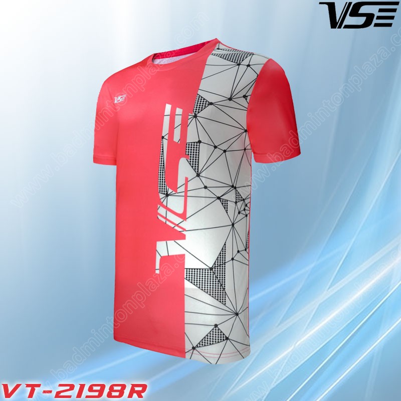 เสื้อยืดกีฬาแขนสั้น VS 2198R สีแดง (VT-2198R)