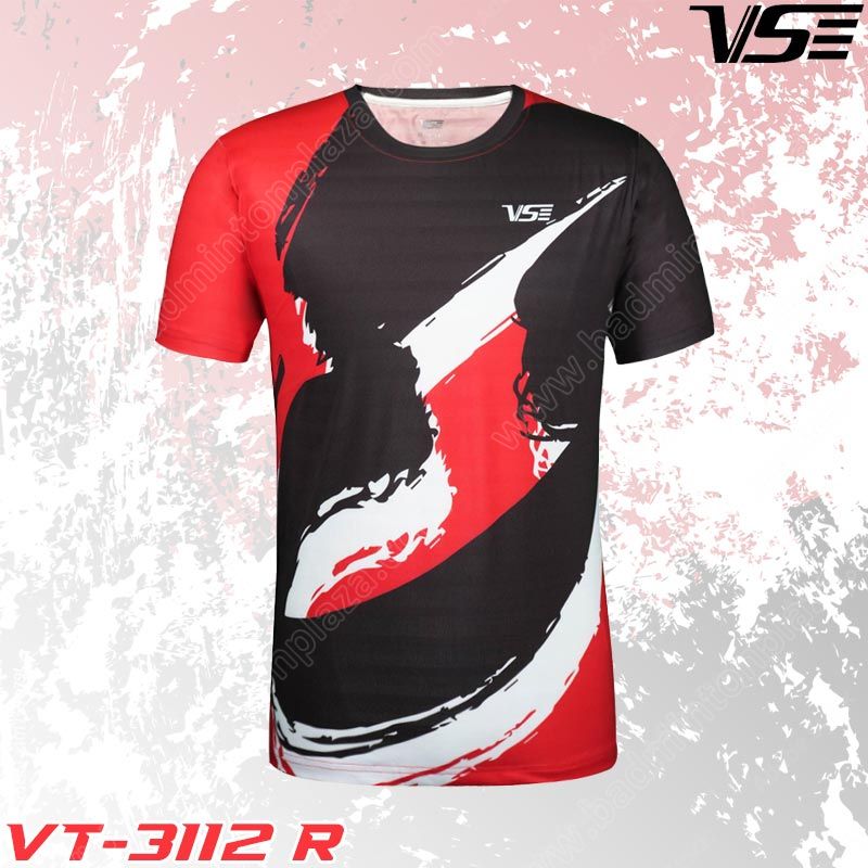 VS VT-3112 Training Round Neck Tee Black/Red (VT-3