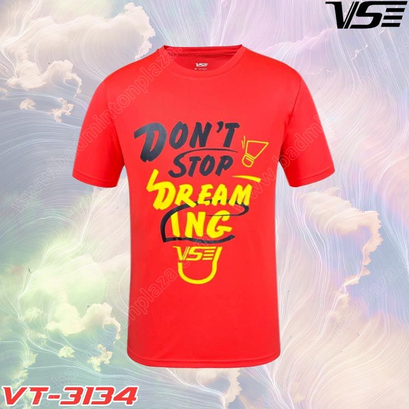 เสื้อกีฬาคอกลม VS รุ่น VT-3134 สีแดง (VT-3134R)