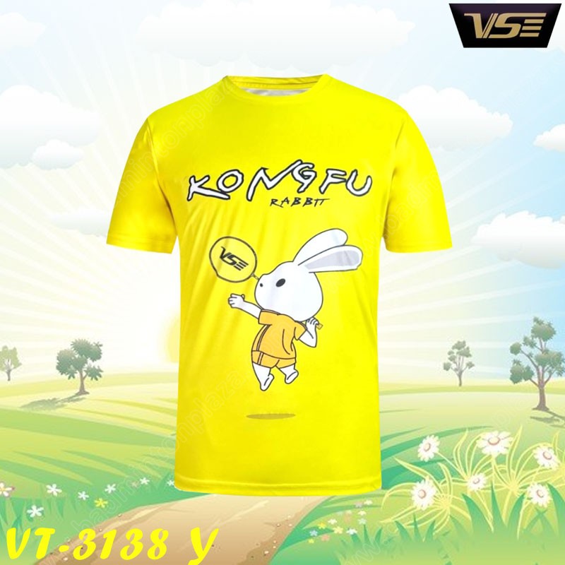 VS VT-3138 Kongfu Rabbit Sports Round Neck Tee Yellow (VT-3138Y)