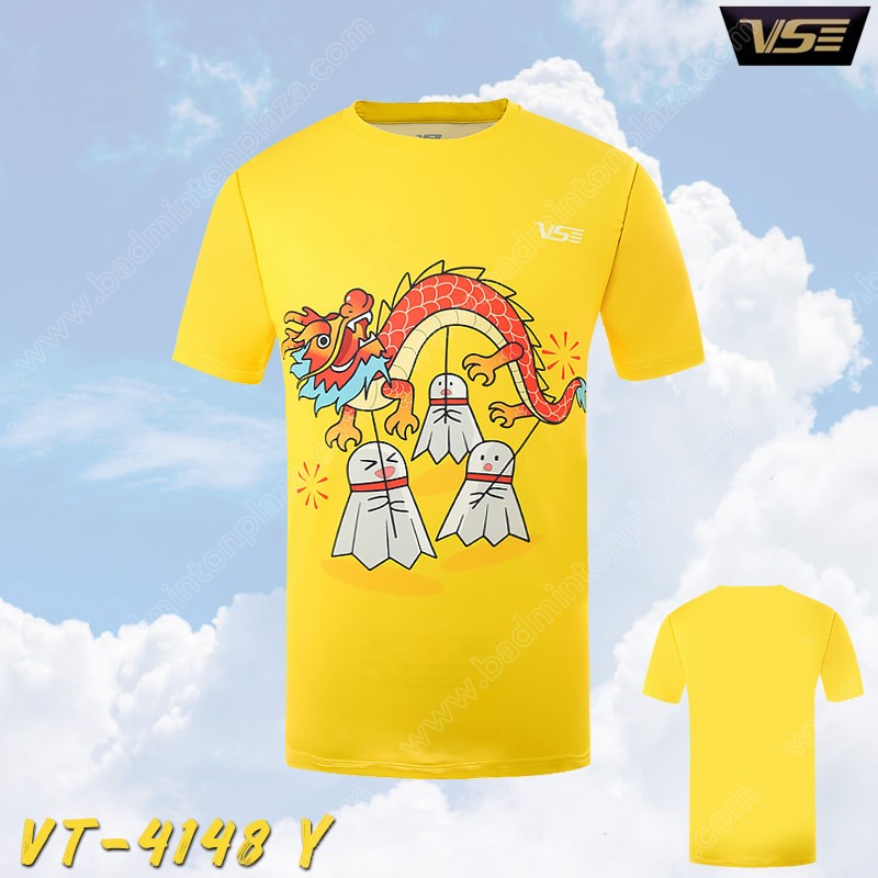 เสื้อกีฬาคอกลม VS รุ่น VT-4148 สีเหลือง (VT-4148Y)