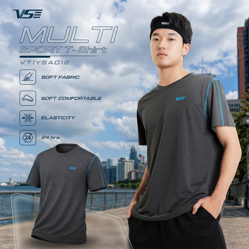 VS VT1YSA012 Multi Sports T-Shirts Black/Blue (VT1YSA012-6)