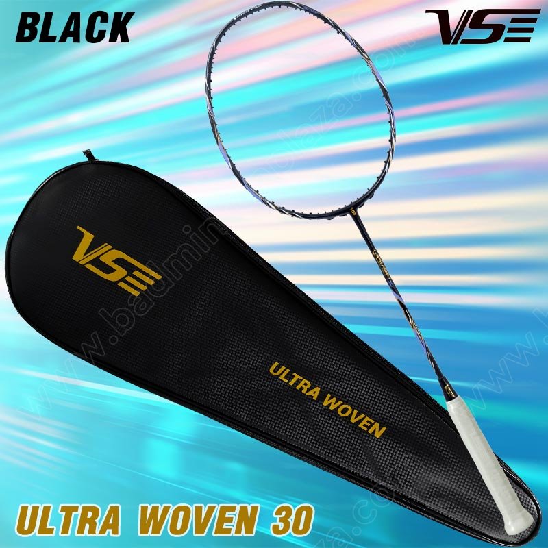 VS Badminton Racket ULTRA WOVEN 30 Black Free! String+Grip (W30-BK)