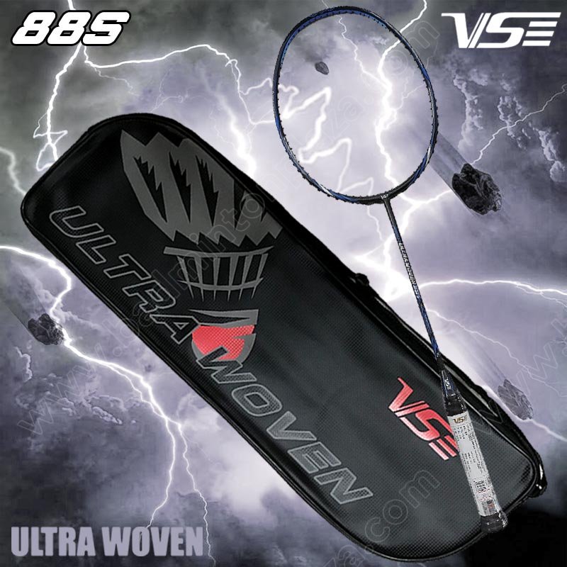 VS Badminton Racket ULTRA WOVEN 88S Blue Free! String+Grip (WOVEN-88S-BL)
