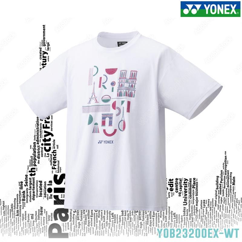 เสื้อยืดที่ระลึกโยเน็กซ์ PARIS OLYMPIC 2024 สีขาว (YOB23200EX-WT)