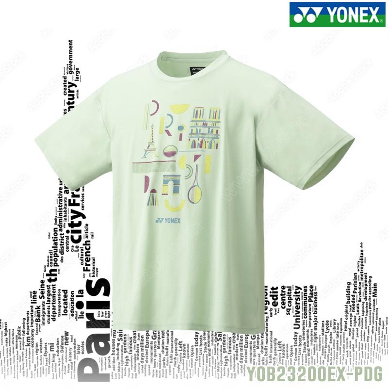 YONEX UNISEX PARIS OLYMPIC 2024 SOUVENIR SHIRT Powder Green (YOB23200EX-PDG)
