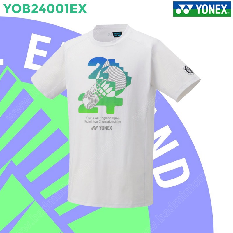 เสื้อยืดคอกลมโยเน็กซ์ ที่ระลึก All Enland 2024 สีขาว (YOB24001EX-WH)