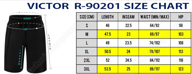 R-90201 SIZE CHART