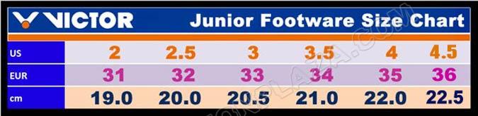 VICTOR SHOES SIZE CHART