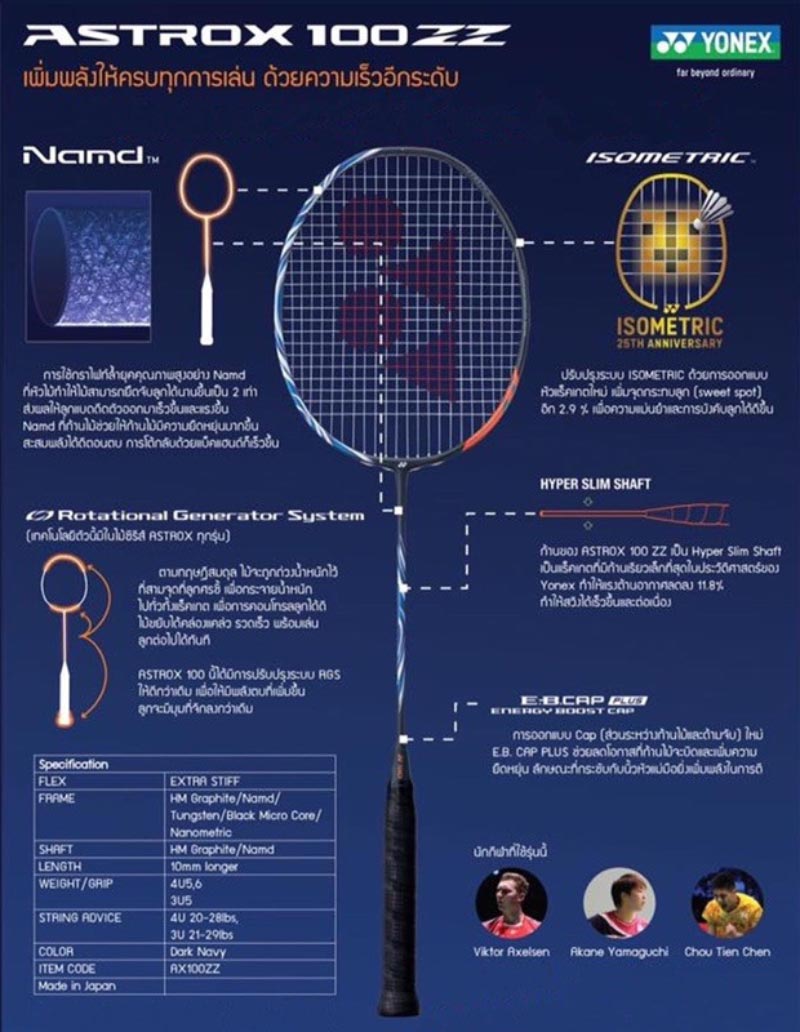 Badminton Racket Yonex Astrox Yonex Astrox 100 Zz Kurenai Ax100zzyx Krni Badminton Plaza Dot Com