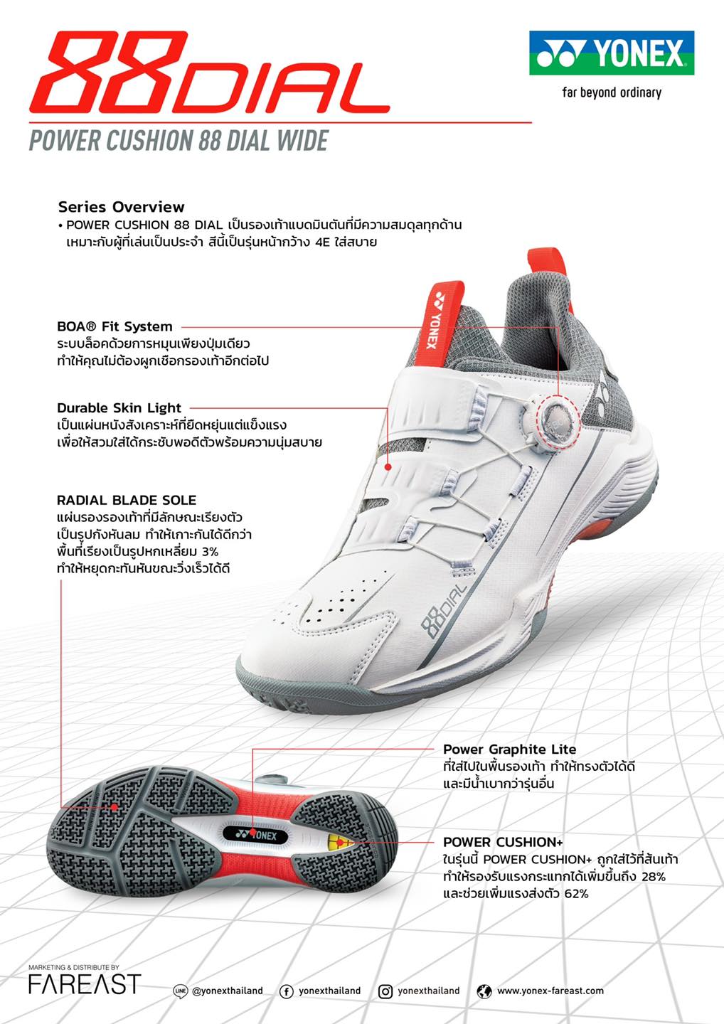 YONEX POWER CUSHION 88 DIAL