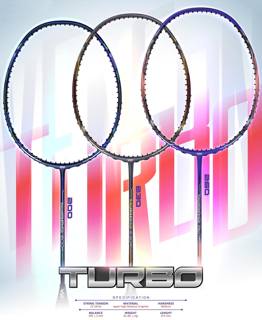 VS Badminton Racket TURBO 230 (TB-230 ) - Badminton Plaza Dot Com